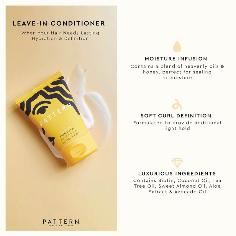 PATTERN Leave-In Conditioner - Rich Moisture for Curly & Coily Hair | 9.8 fl oz, 3a to 4c
