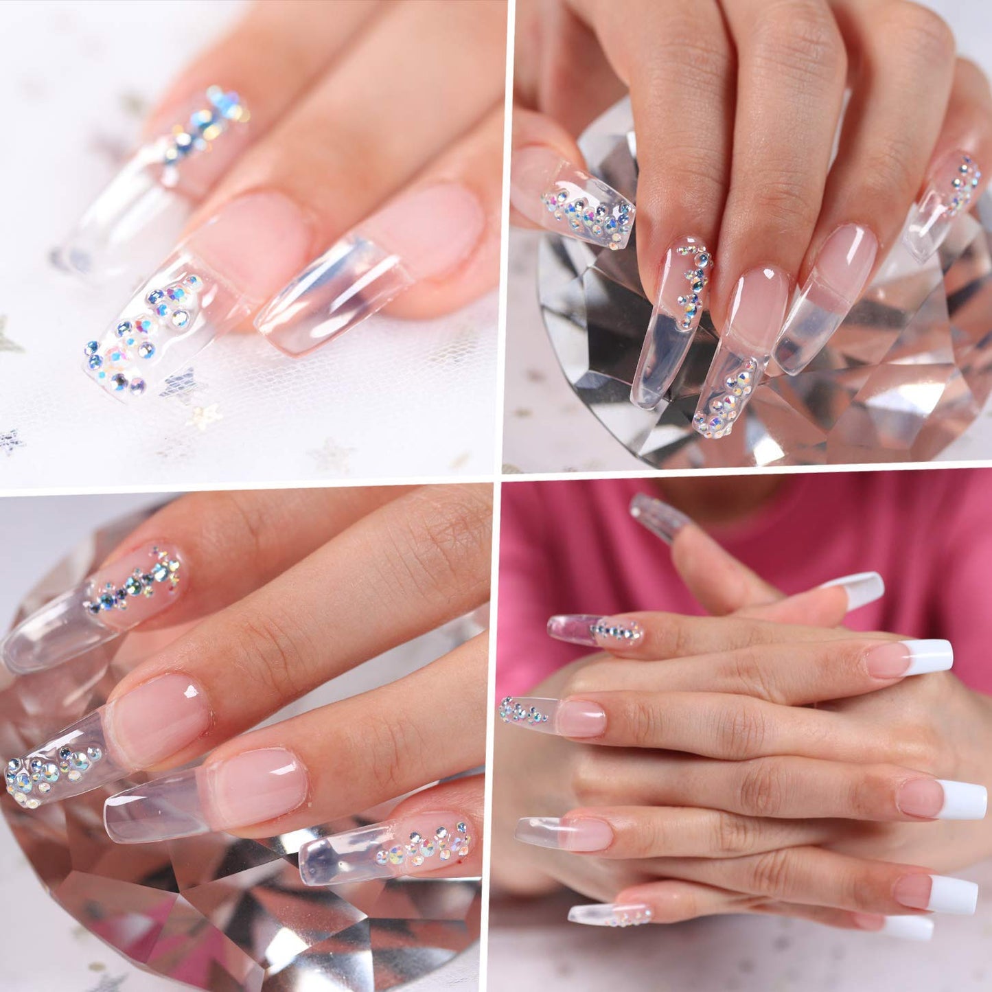 Makartt Nail Decorations Kit with Nail Extension Gel Clear Builder Gel Bundle
