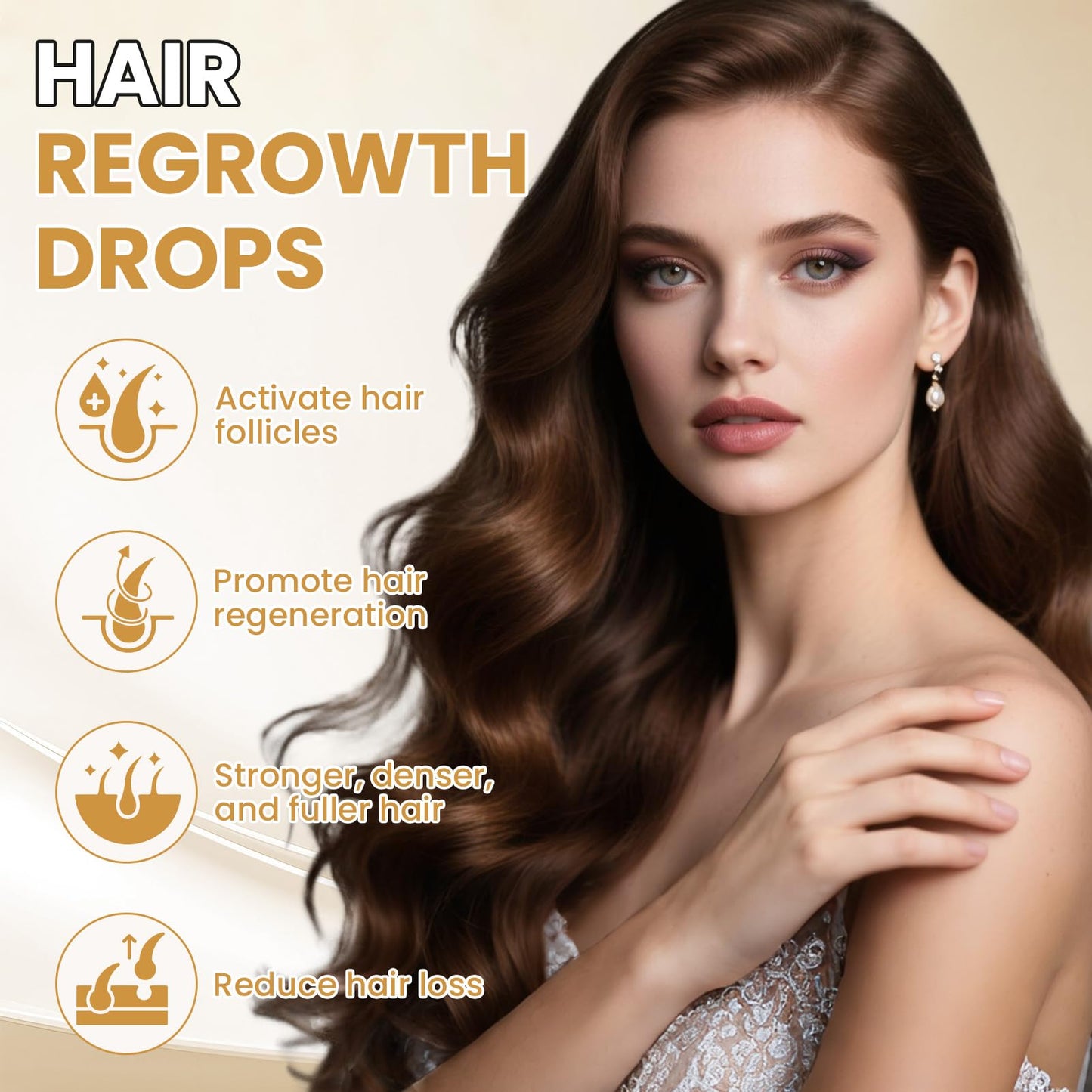 5% Minoxidil for Women Hair Growth Serum Topical Minoxidil Hair Regrowth Thicker Prevent Hair Loss 3 Bottles of 2oz