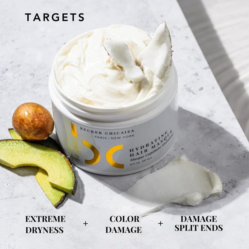 BE CHIC Hydrating Hair Masque by Becker Chicaiza – Damage Repair, Plant-Based, Shine Boosting, Color-Safe Hair Treatment