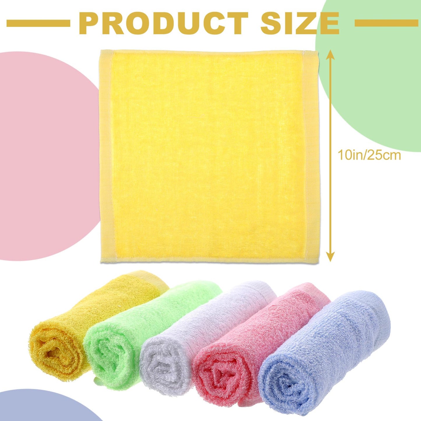 JOUTYFOR 40 Pack Cotton Wash Cloth Bulk, 10x10 Inch Soft Quick Drying Cotton Viscose Towels, Bulk Bath Hand Face Wash Cloths for Women Men, Multipurpose Bathroom Body Washing Rags, Fingertip Towels