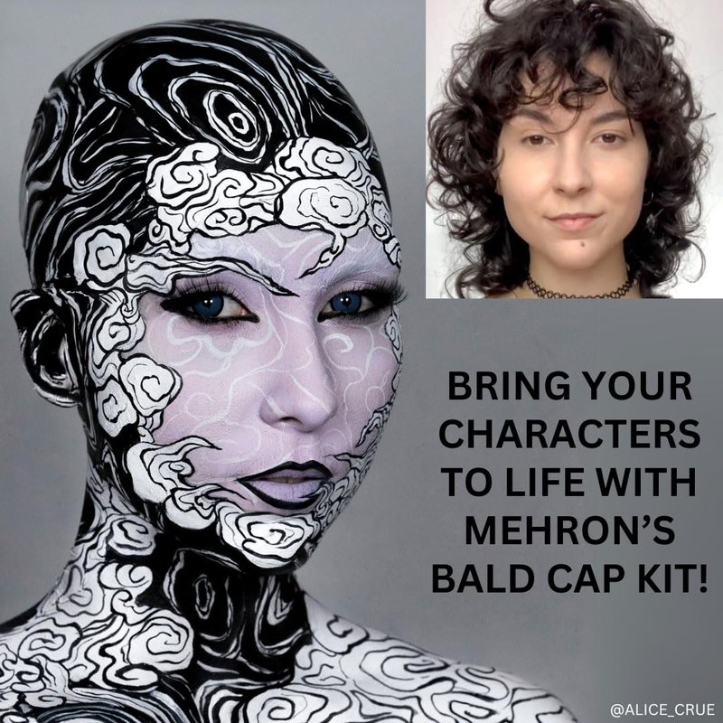 Premium Character Makeup Kit for Halloween & Cosplay - Complete Set with Tools & Instructions | Bald Cap Included
