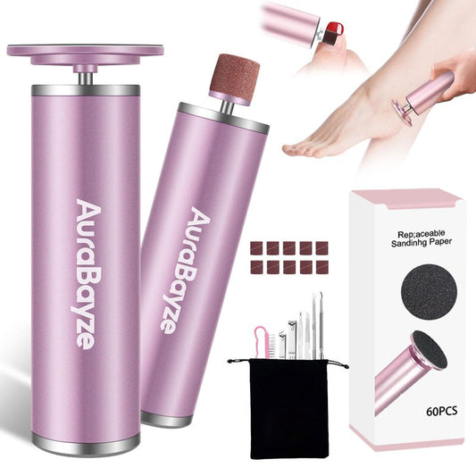 Upgraded Electric Foot File Callus Remover for Feet,Professional 2 in 1 Foot Scrubber Electric Foot Callus Remover Nail Grinder with 0-800r/min Speed Controller, Pedicure Tools for Famliy Use (Pink)