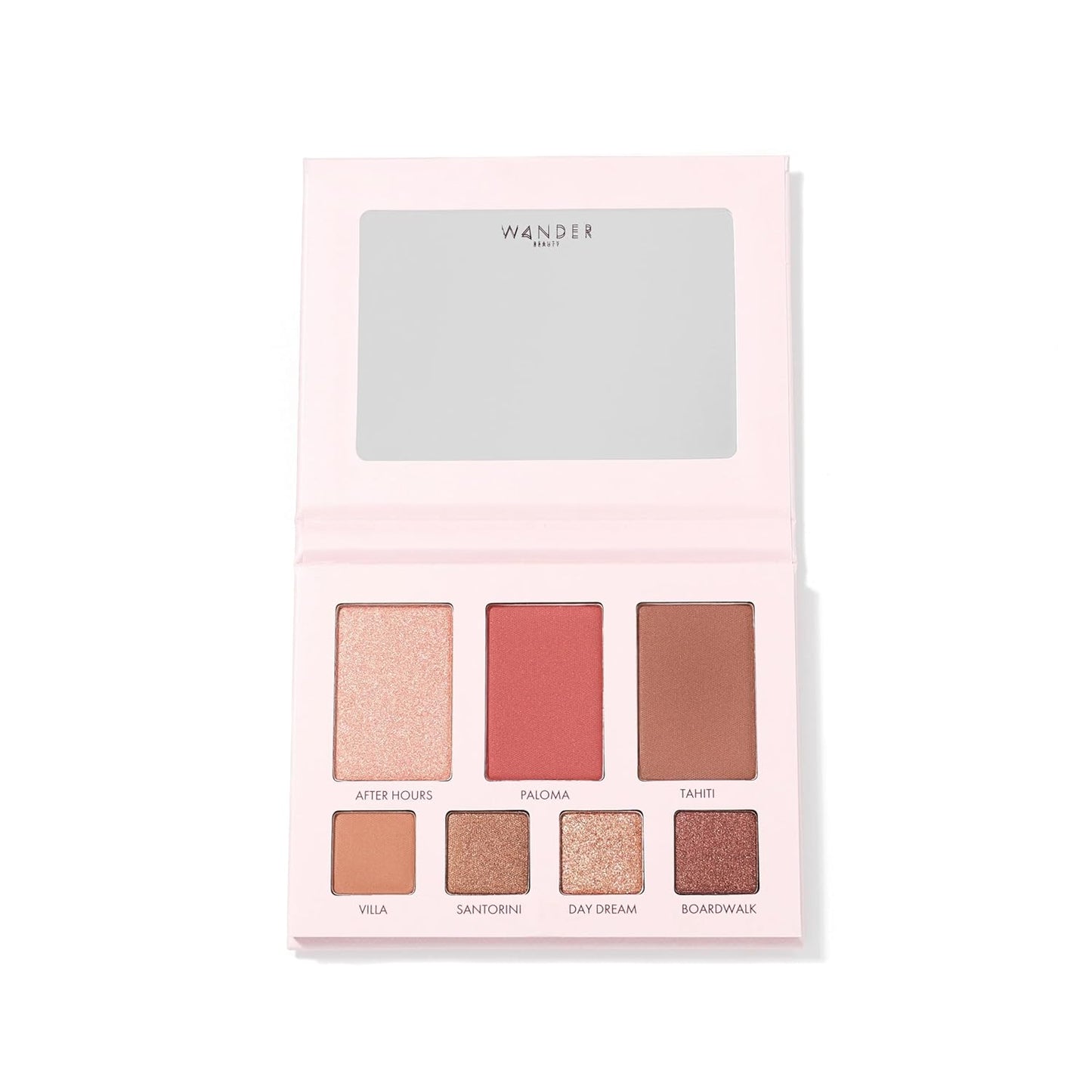 Wander Beauty Getaway Eye & Face Palette - Island Hop | Full Face Makeup with Vitamin E - 4 Shadows, Highlighter, Blush, Bronzer - Medium/Dark