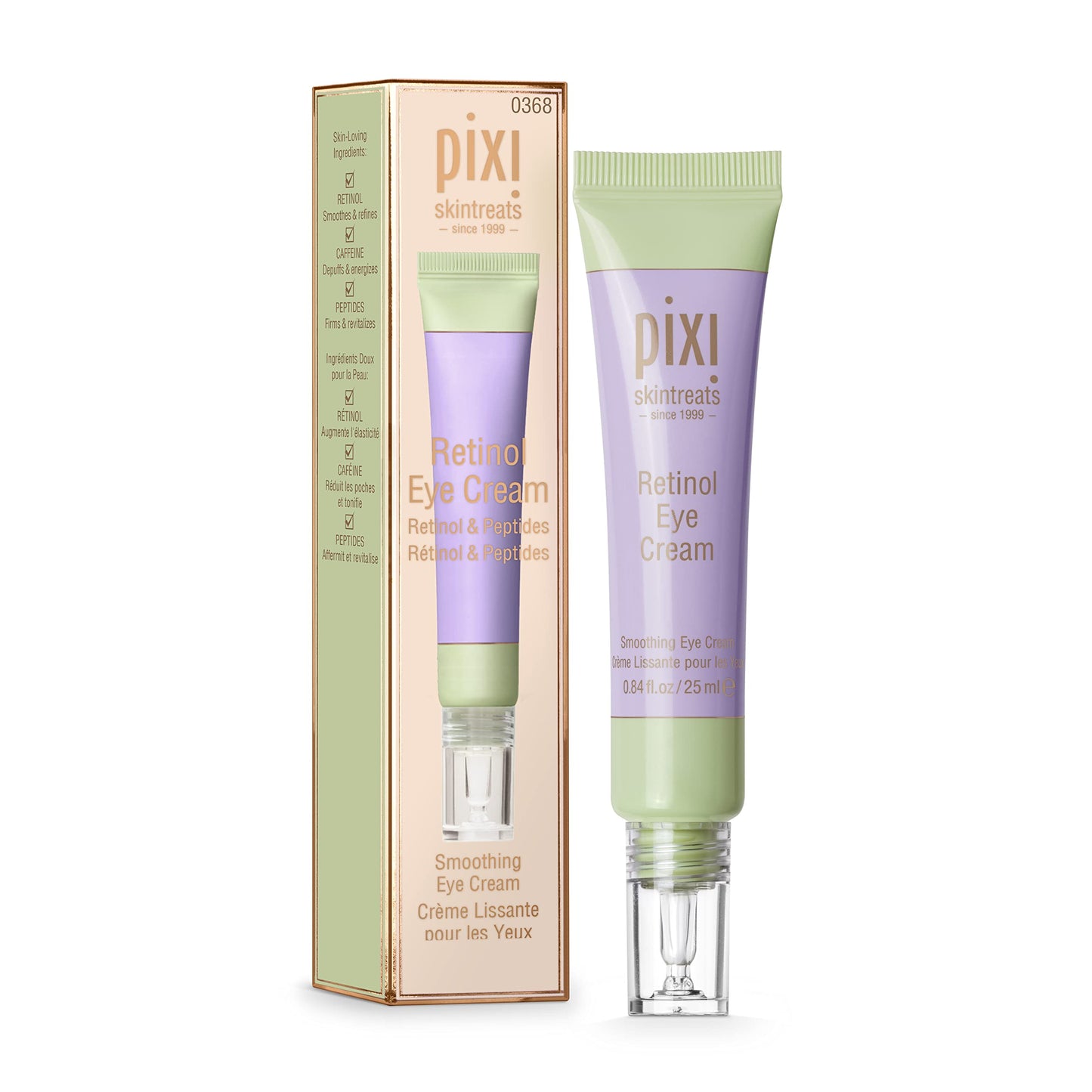 Pixi Beauty Retinol Eye Cream | Soothing Eye Cream | Retinol Helps Smooth & Refine Delicate Eye Area | Peptides Help Minimize Fine Lines | 0.84 fl oz/25ml