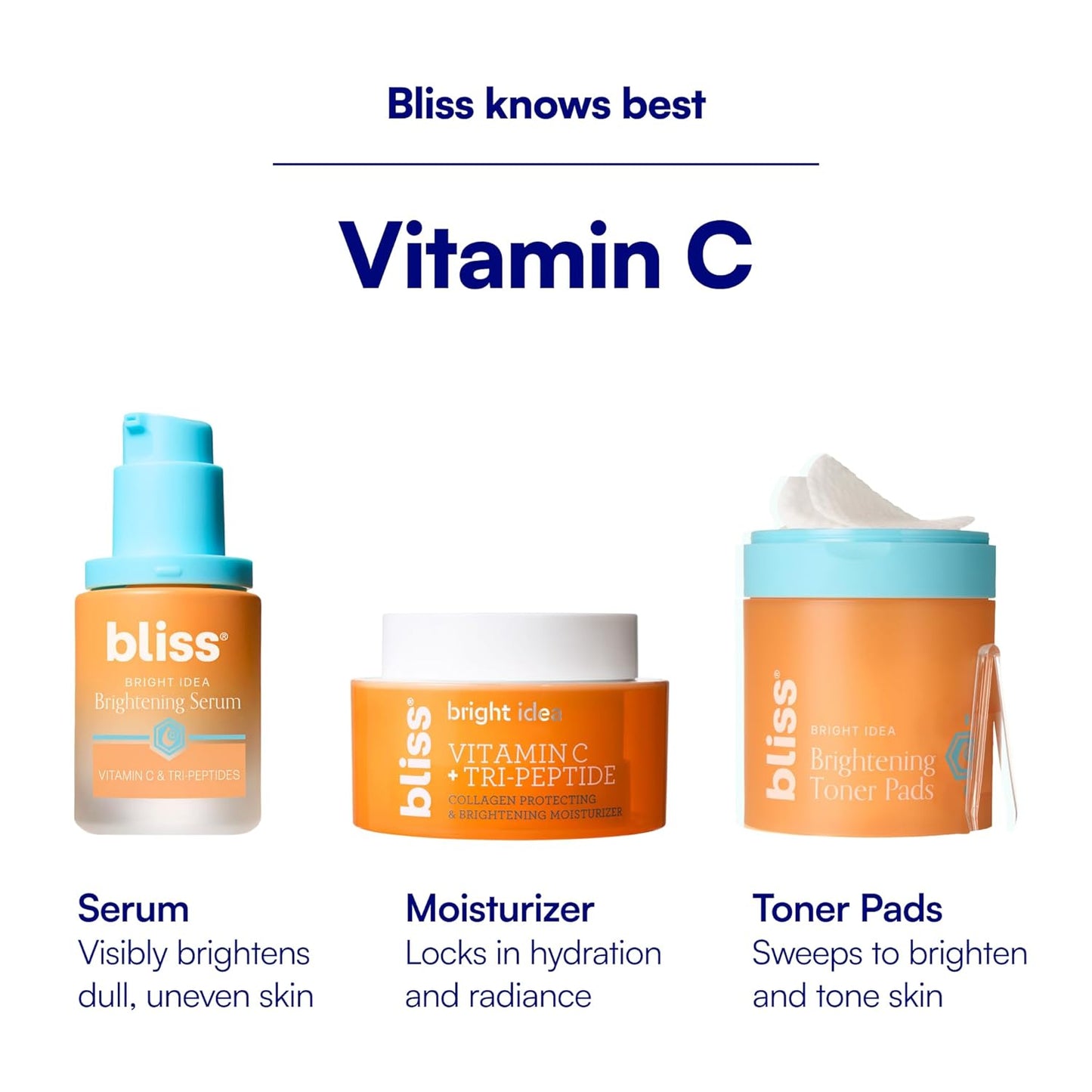 Vitamin C Tri-Peptide Brightening Moisturizer - Hydrating Anti-Aging Face Cream | Clean Vegan & Cruelty-Free 1.7 fl oz