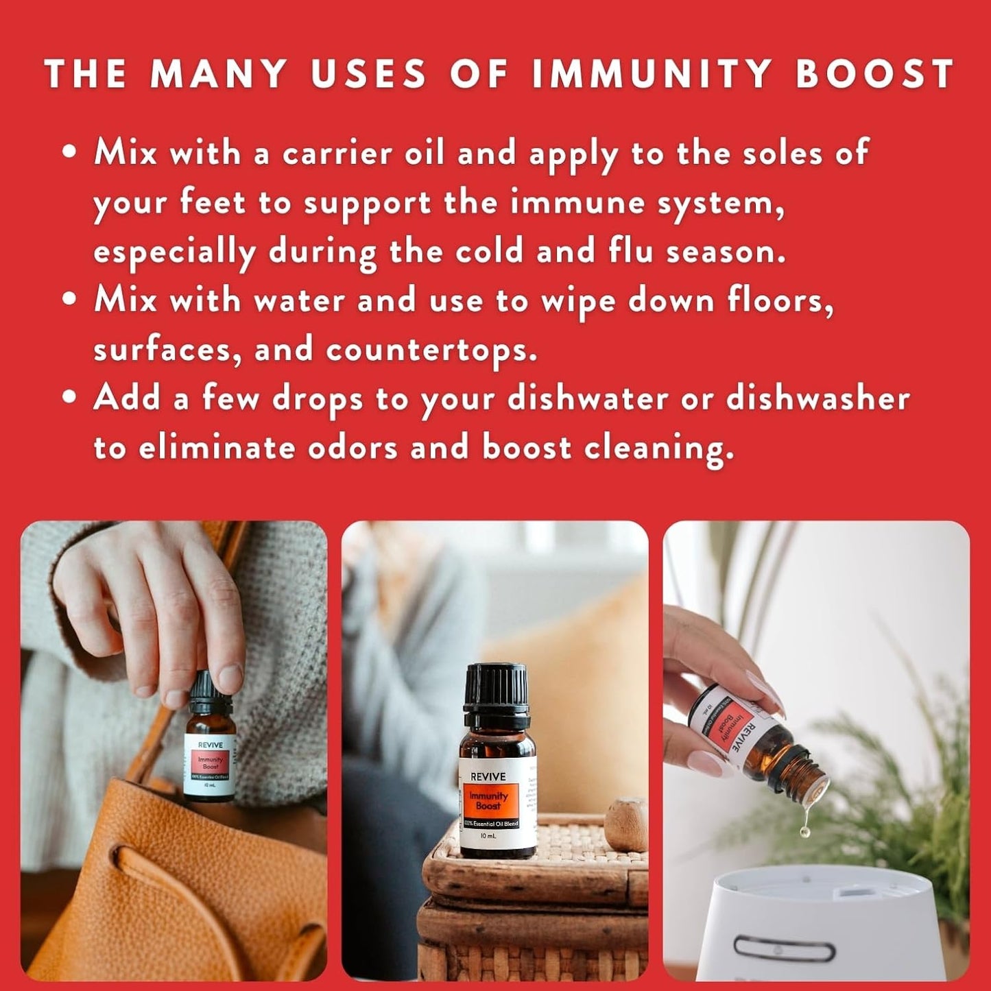Immunity Boost Essential Oil Blend - 100% Pure Therapeutic Grade for Diffuser, Aromatherapy, Massage | 10mL