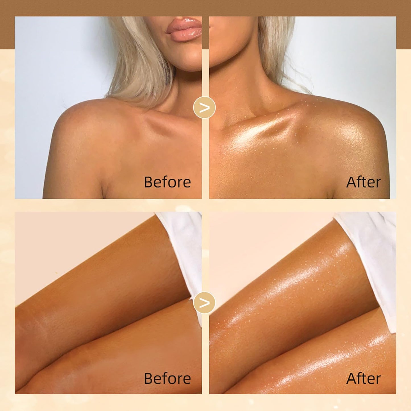 UCANBE Face Body Glitter Liquid Highlighter Illuminator Dewy Drops with Makeup Brush, Makeup Sparkle Shine Luminizer Enhancer Skin Body Shimmer Tint 50ml/1.69oz (02 Silver Fairy White, Standard)