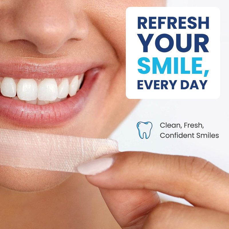 Pro White Advanced Whitening Strips - Teeth Strips with Fresh Mint Flavor- Whitening Strips With 28 Applications for Easy Daily Use - Refresh Your Smile with Fast Acting Teeth Whitening Strips- 2 pack