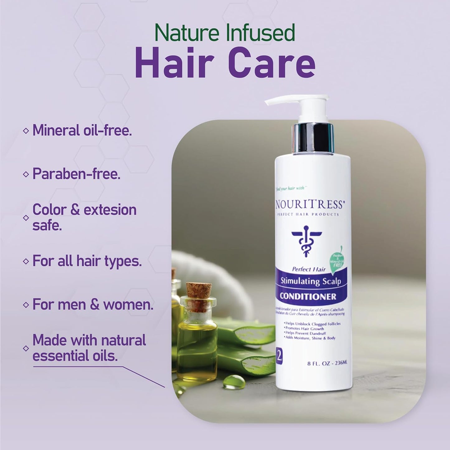 NouriTress Stimulating Scalp Conditioner - Deep Conditioner for Dry Scalp Treatment with Peppermint & Argan Oil | 8oz