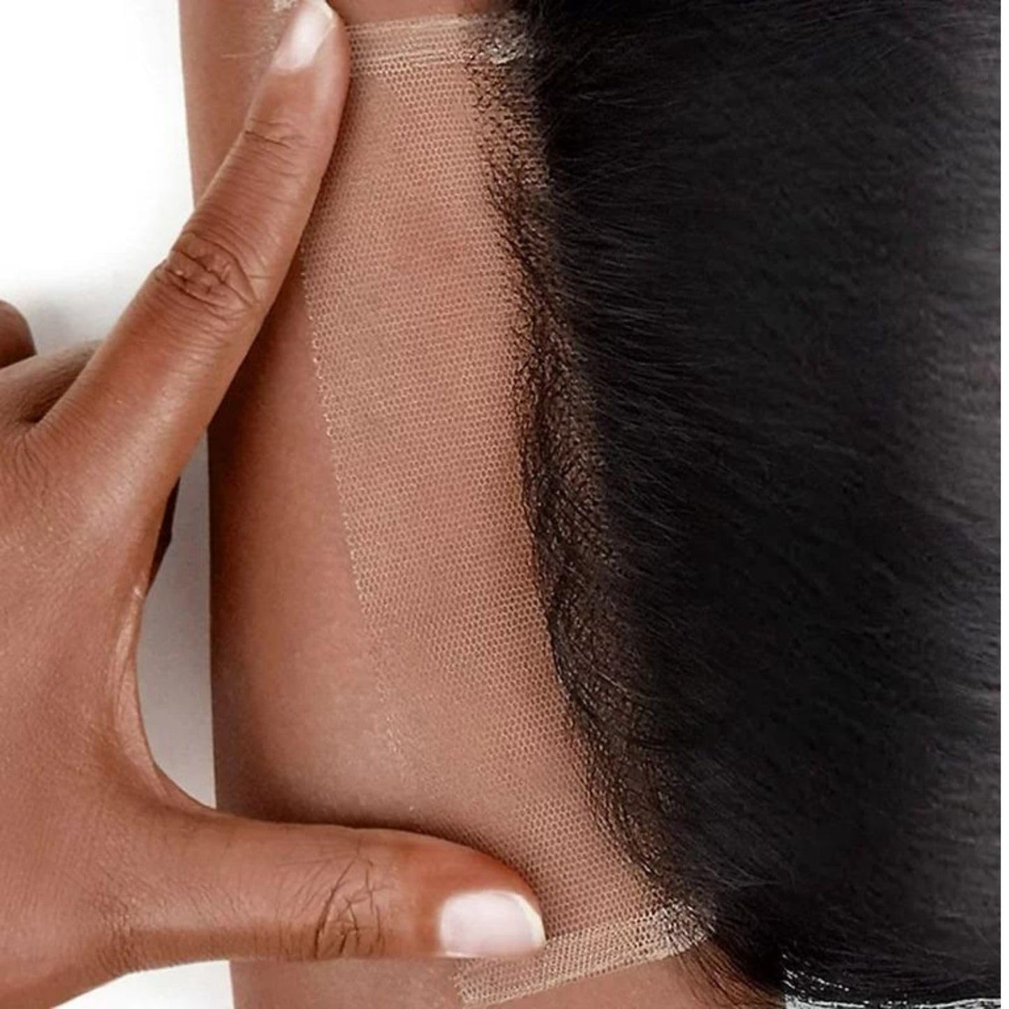 5x5 HD Lace Frontal Closure Body Wave Human Hair Extension - 16 Inch, Virgin Remy, Pre-Plucked, Natural Black