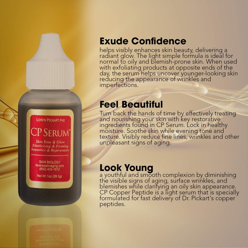 Skin Biology, Inc. CP Serum Copper Peptide Serum for ageing skin, 1 oz