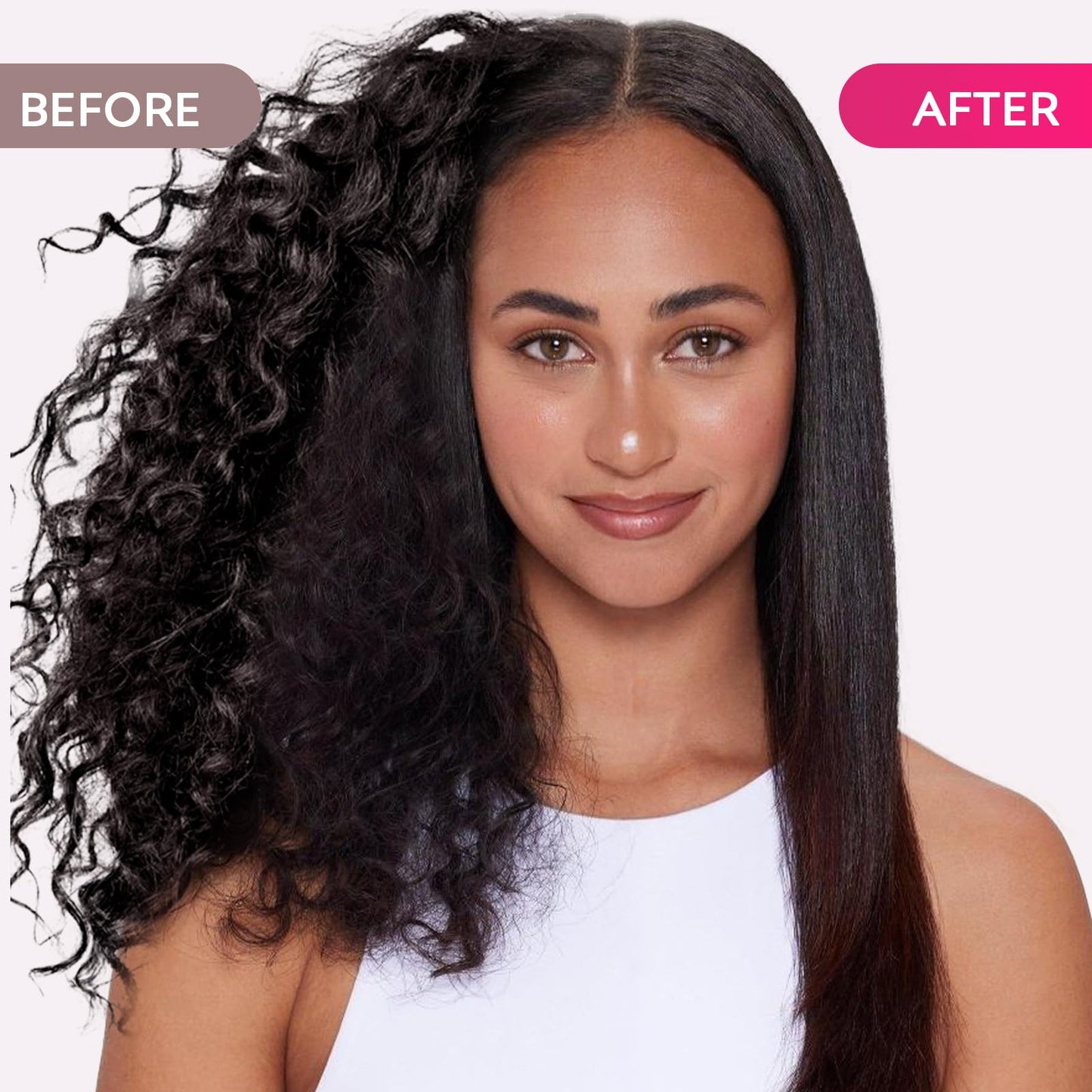 LANVIER Hair Straightener Brush, Ionic Straightening Brush with Infrared