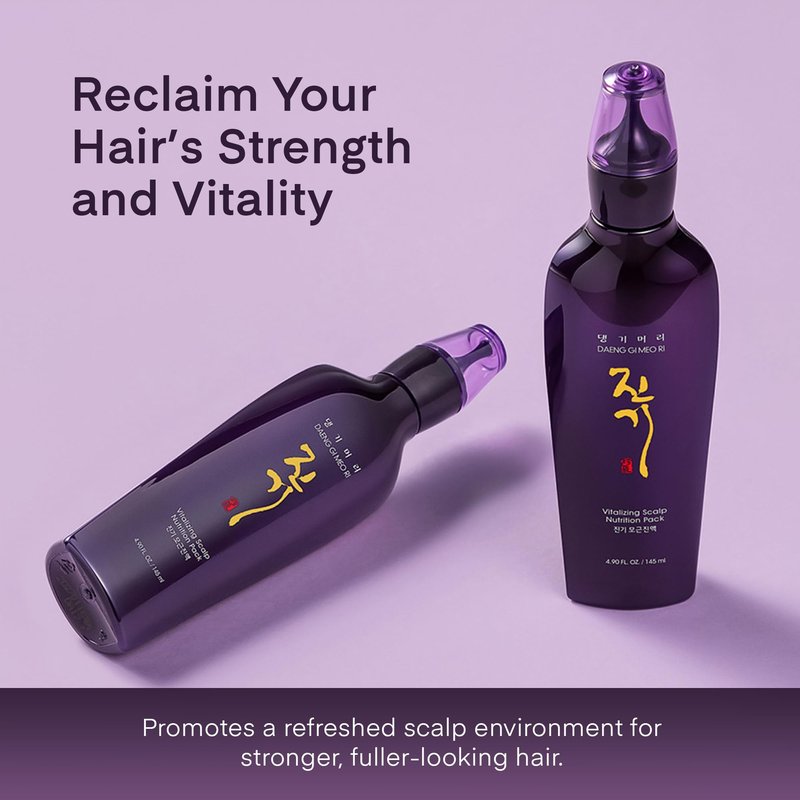 Daeng Gi Meo Ri- Vitalizing Scalp Nutrition Pack, Helps with Hair Loss, Strengthens Hair Follicles by Delivering Herbal Essence Deep into The Scalp, 145ml