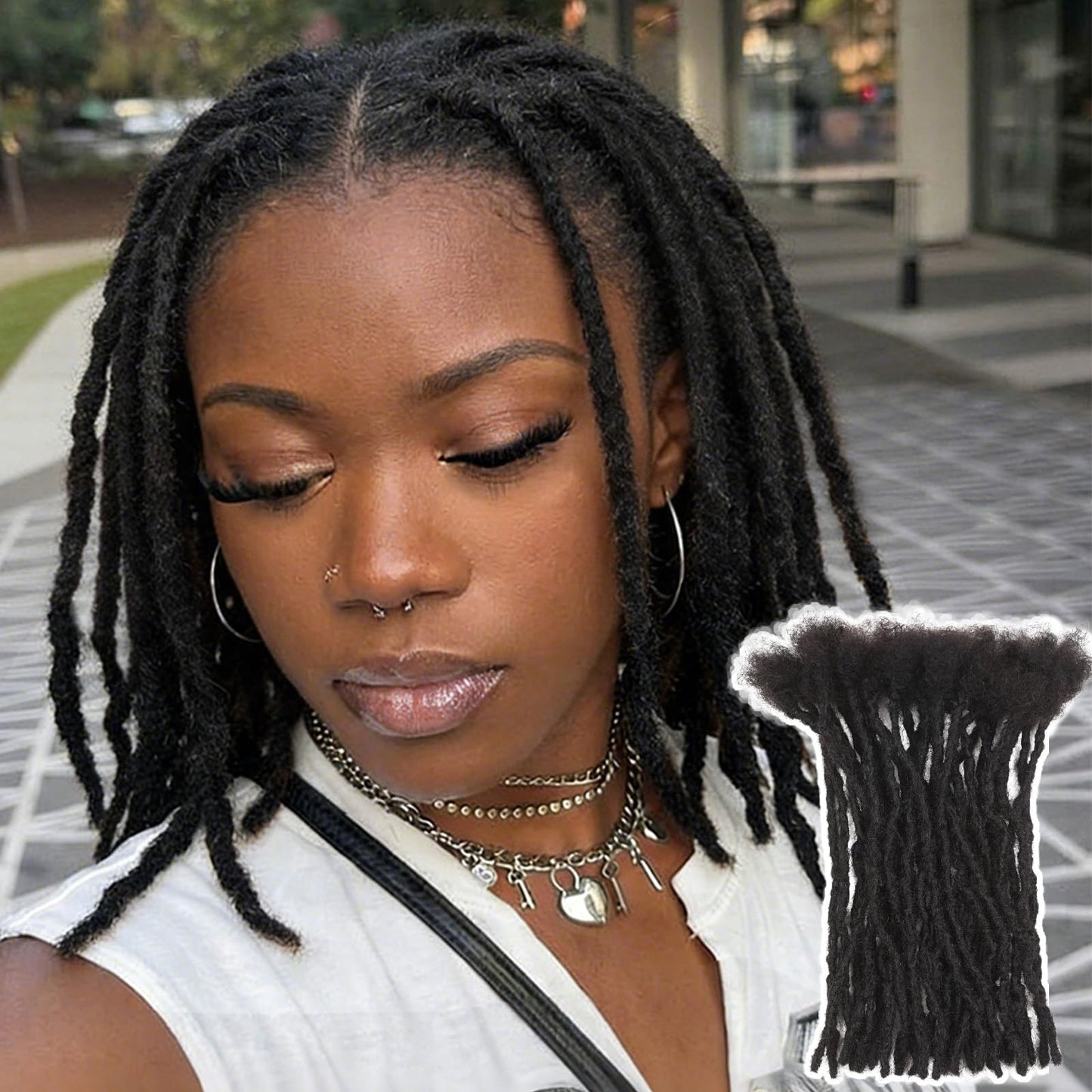 FAVE 6" Loc Extensions Human Hair Anti-Shedding & Natural Dreadlocks