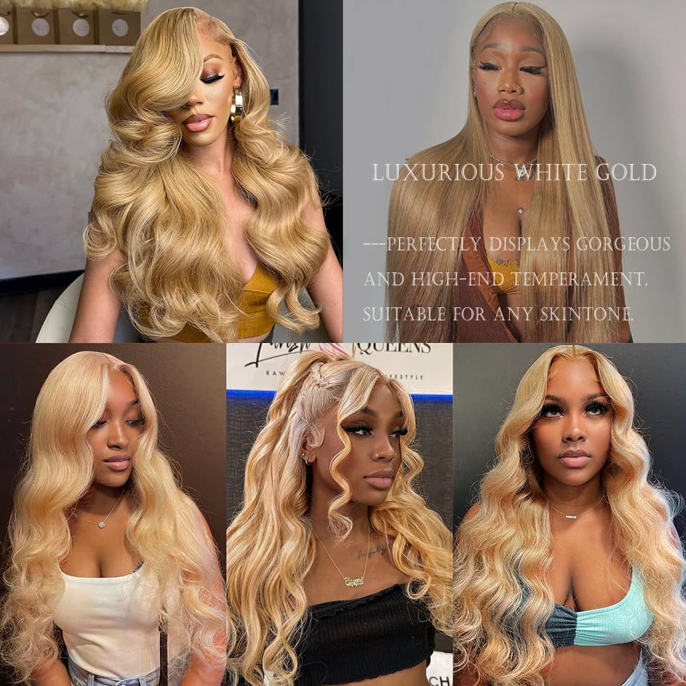 ijoy Straight Honey Blonde Bundles 95g Human Hair Bundle Dirty Blonde Brazilian Virgin Hair Weave 1 Bundle for Chic Boho 16 Inch