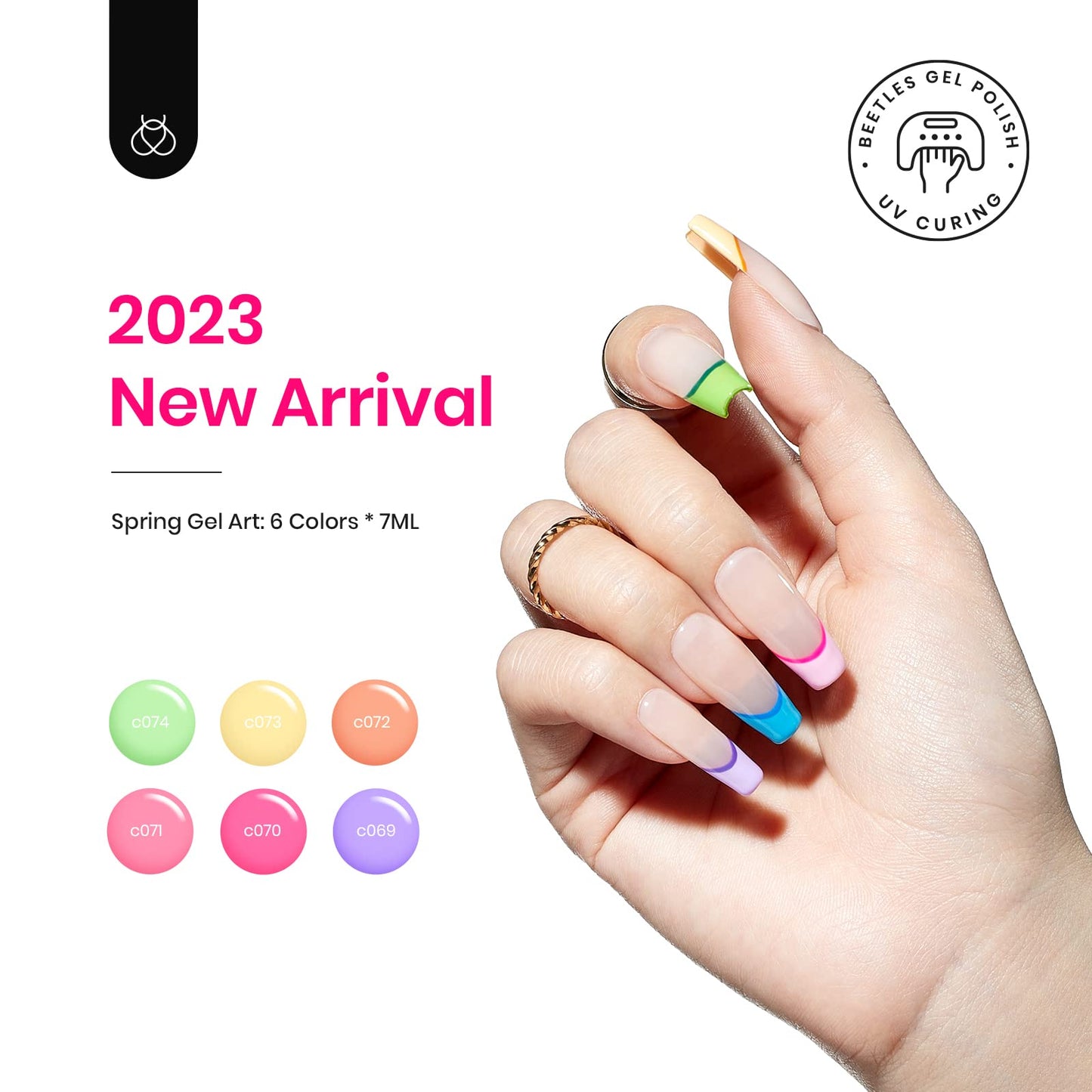 beetles Gel Polish Nail, 20 Colors Pastel Pink Blue Purple Chameleon Glitter Gel Polish and Beetles Nail Art Polish Set 6 Colors Pastel Yellow Green Nude Pink Purple Orange Gel Liner Nail Art Kit