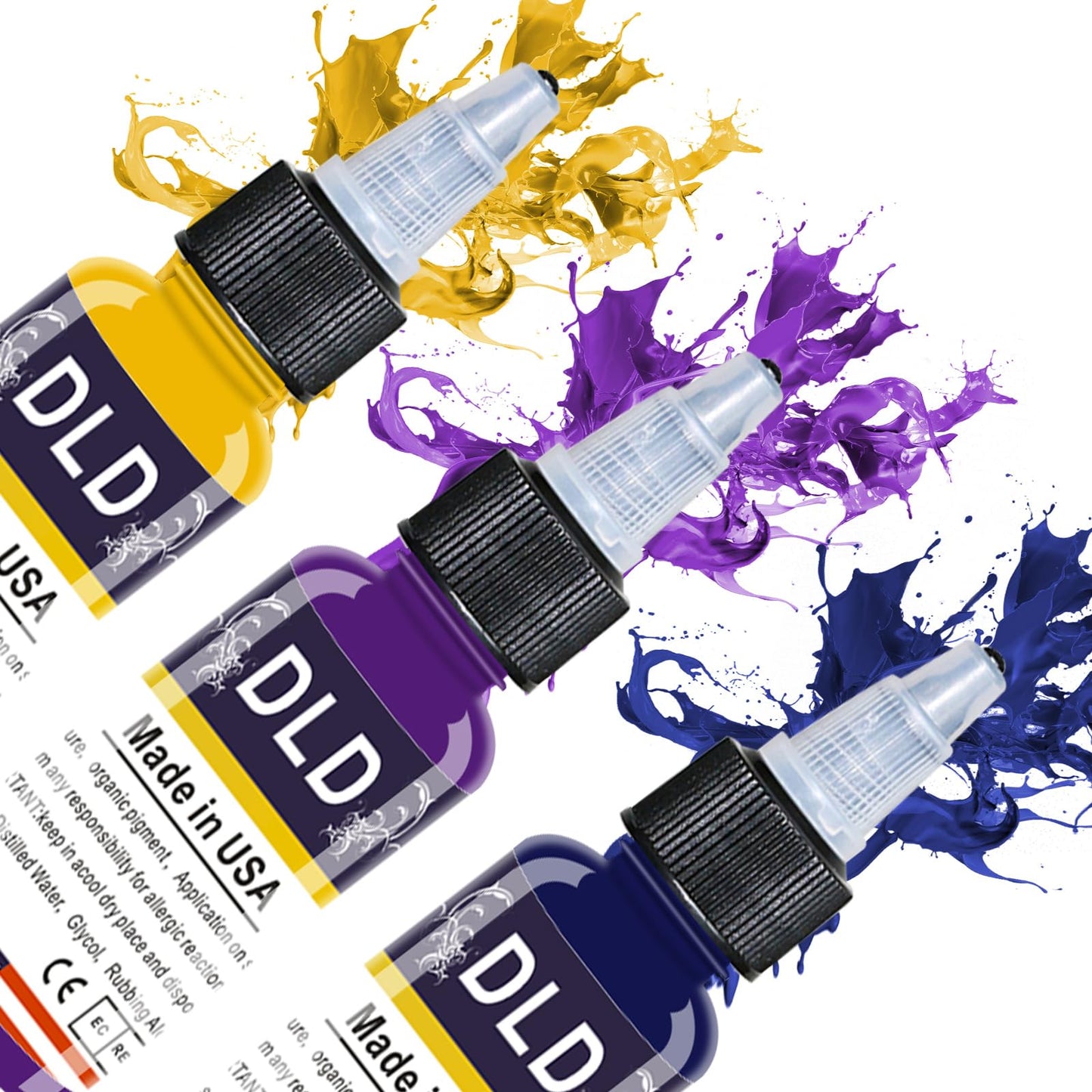 BAODELI Professional Ink Color Set 25 Colors 15 ml (1/2OZ) Vegan-Friendly Pigment Ink Supplies Ink for Tattoo Artist and Beginners Tattoo Supplies