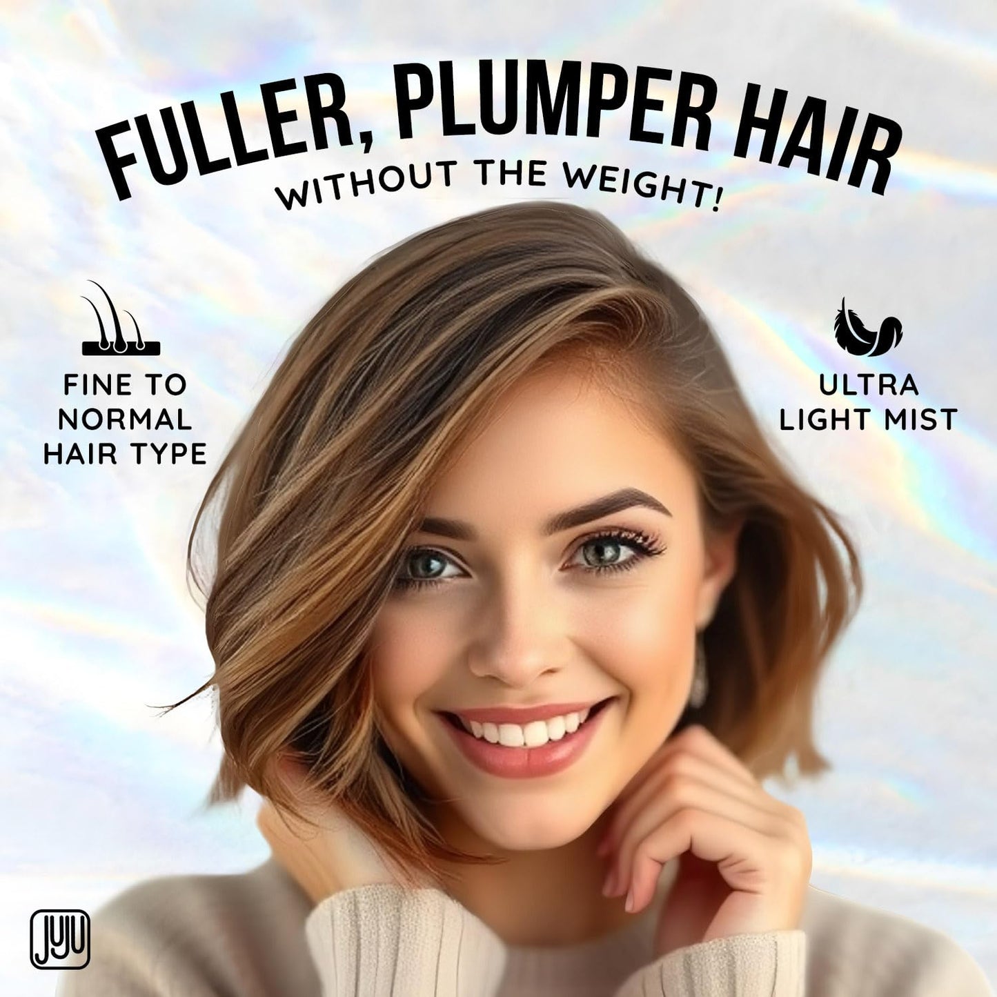 Juju Plump Hair Volumizing Spray - Fragrance-Free 6 Fl Oz | Lightweight Volume for Medium to Fine Hair