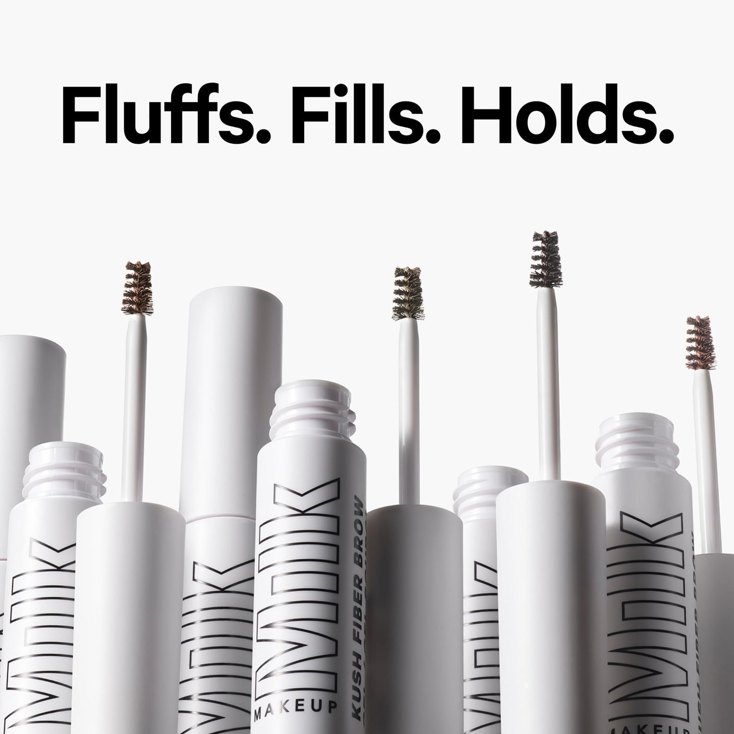 Milk Makeup KUSH Fiber Brow Gel – Tinted Gel Fluffs, Fills + Holds Eyebrows for a Fuller, Natural Look – Conditioning, Vegan Formula – Herb (Medium Brown), 0.15 oz