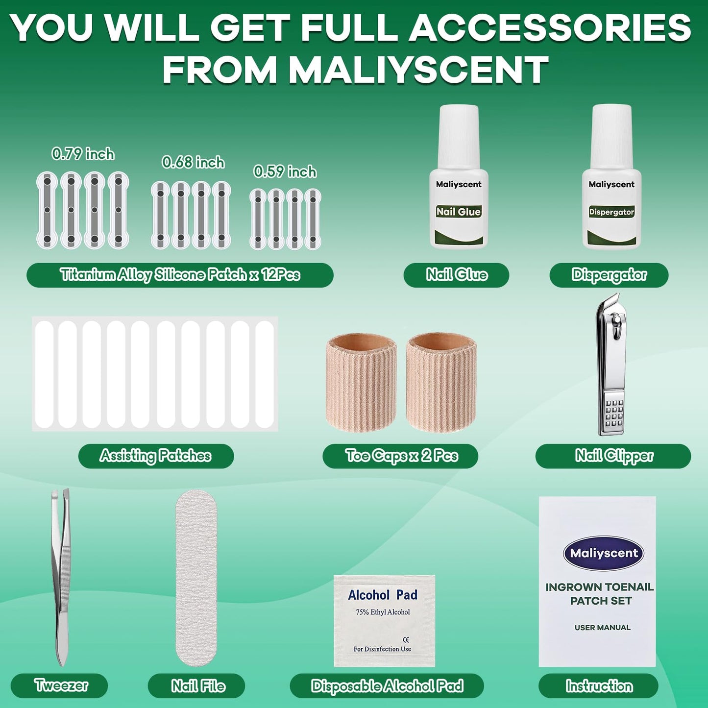 Titanium Alloy Ingrown Toenail Corrector New Version Ingrown Toenail Removal Tool Kit, Designed for Curved Nail Repair Big Toe Ingrown Toenail