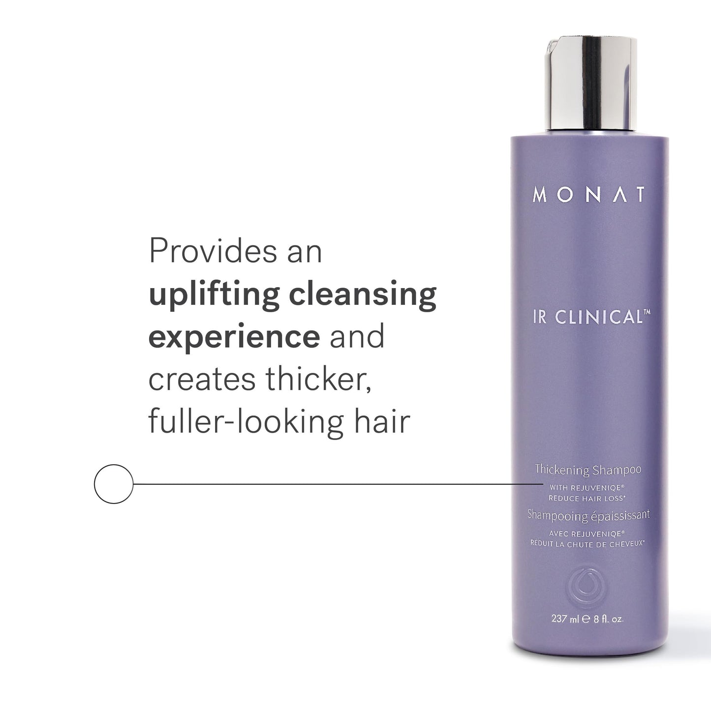 MONAT IR Clinical Thickening Shampoo – Volumizing Shampoo for Dense, Thick Strands – Thickening Solution Crafted from Powerful Blend of Natural Ingredients, With Rosemary & Mint And Pea Extract