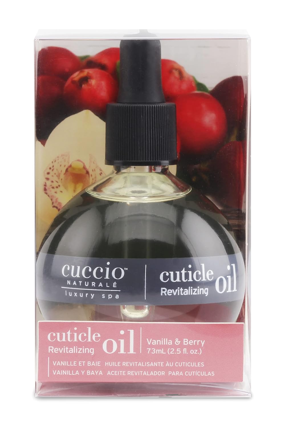 Cuccio Naturale Revitalizing Hydrating Cuticle Oil - Repair Damaged Skin & Nails - Vanilla Bean & Sugar - 2.5 Oz (Pack of 2)