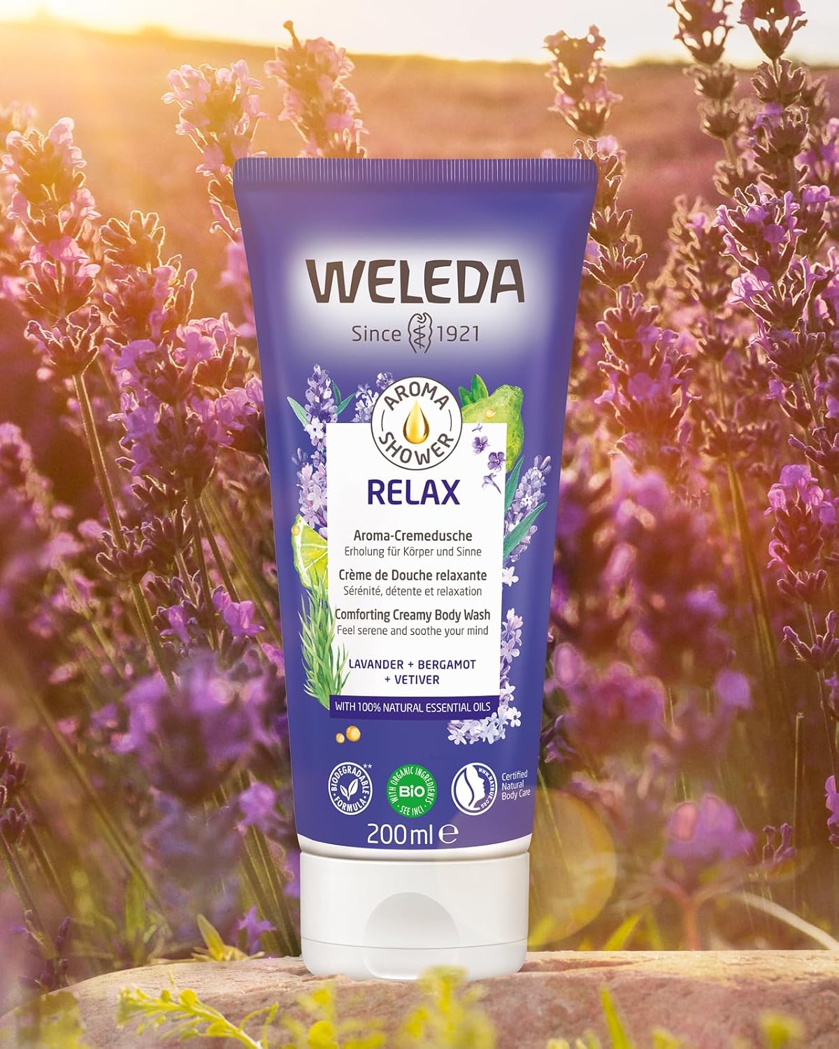 Weleda Aroma Relax Shower Gel - Creamy Formula for Soothing Relaxation | 200 ml