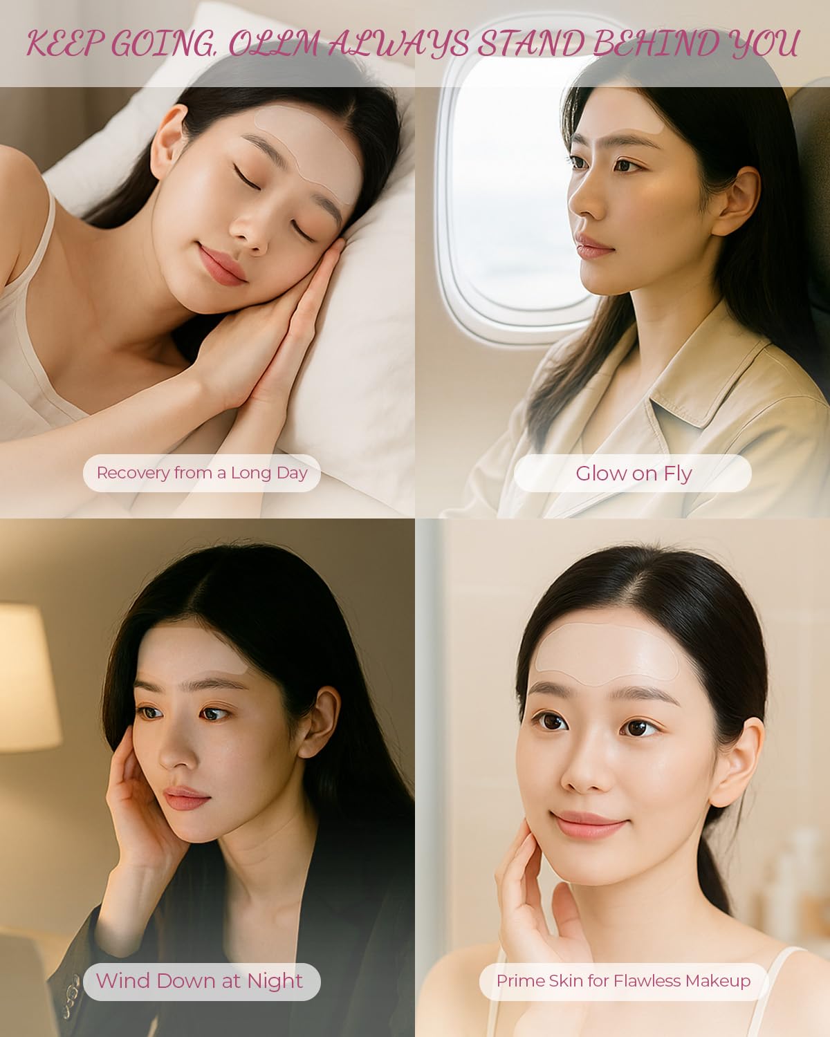 Forehead Facial Anti Wrinkle Patches: Soften Gentle Forehead Age 25-35 Women - Smooth Frown Lines & Fine Creases Single-Use Hypoallergenic Non-Silicone Hygienic Before Makeup Overnight Use Gift 12PCS