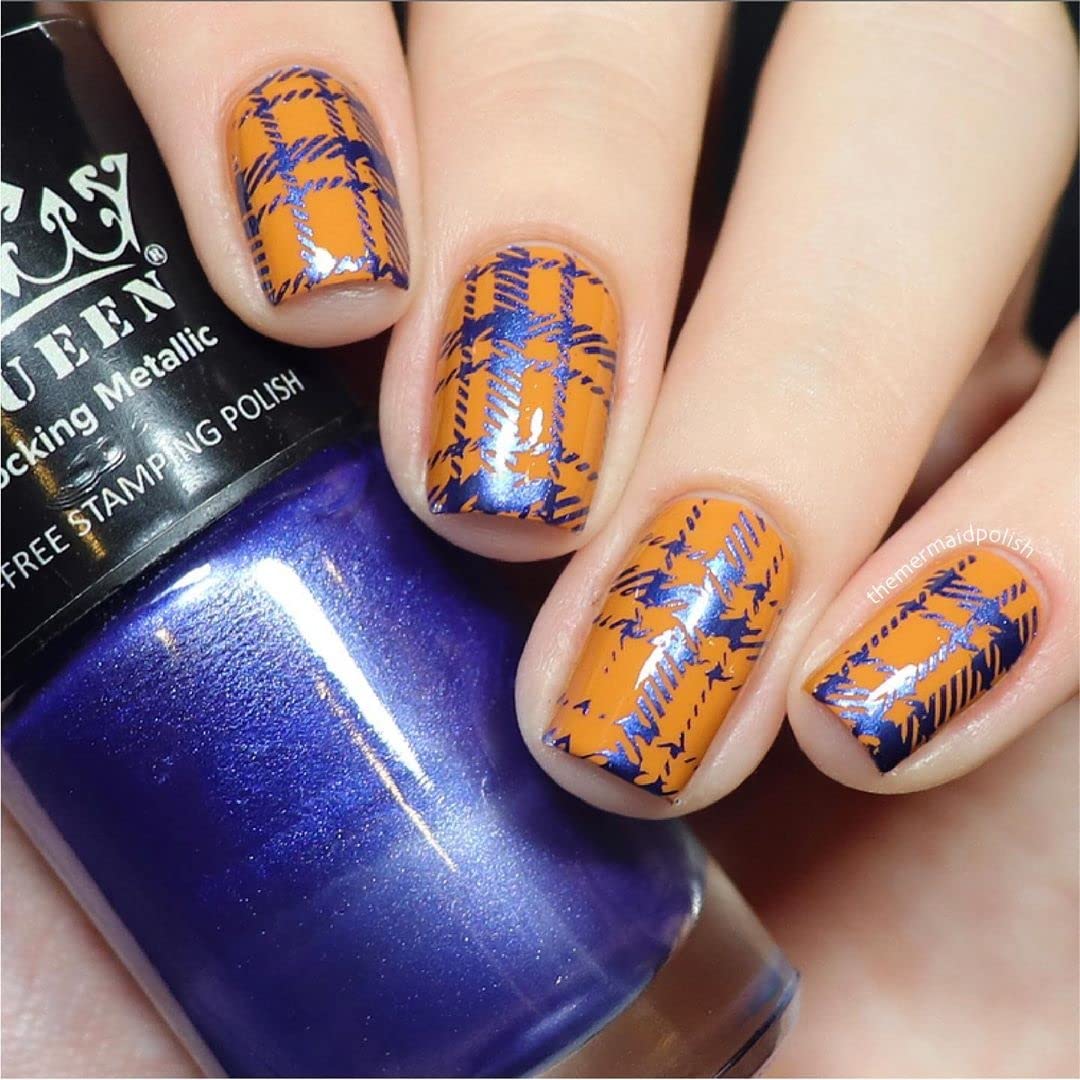 PUEEN Rocking Metallic Stamping Nail Polish Nail Art Color - Set of 12 Metallic Colors - 12ml each - BH001043