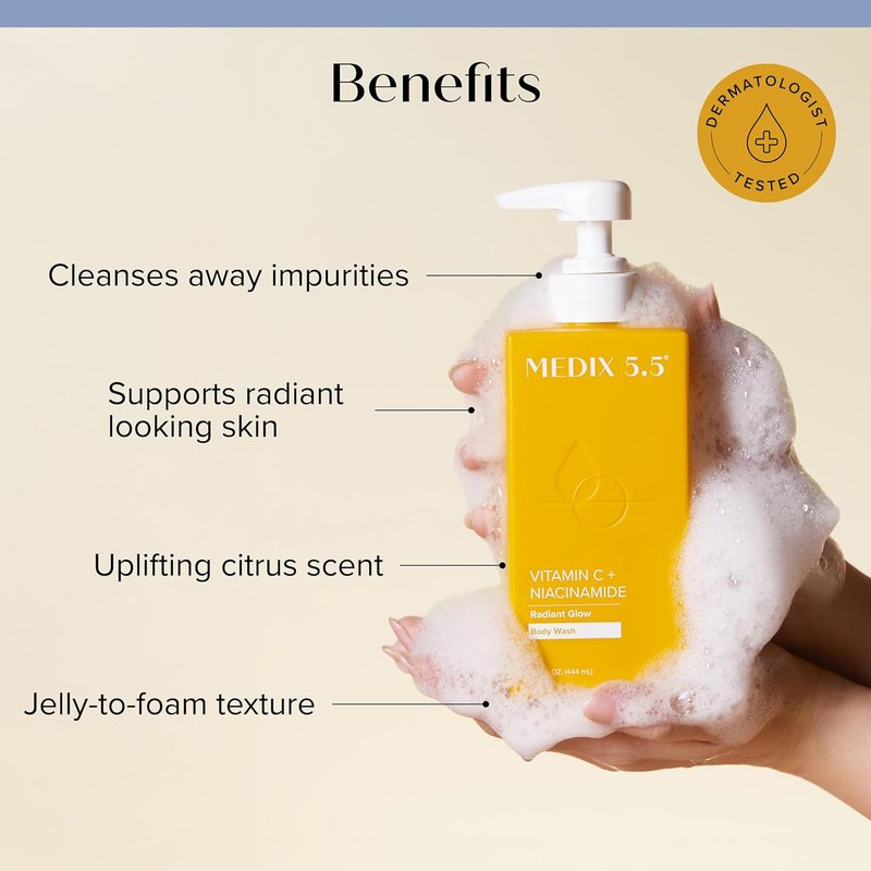 Vitamin C Body Wash & Lotion Set - Anti-Aging Skincare for Women & Men | 2-Pack