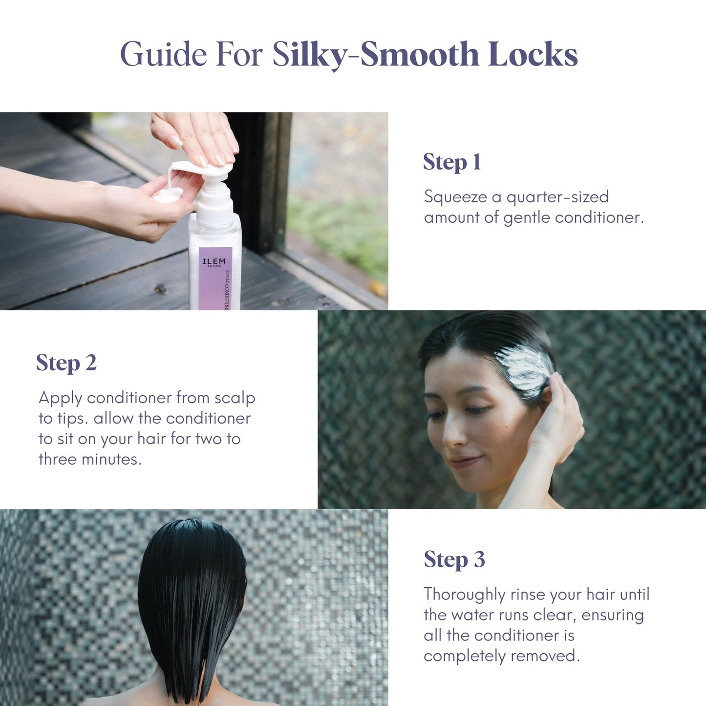 ILEM JAPAN Gentle Conditioner | Daily Use Mild Conditioner For Silky & Smooth Hair | For Women & Men, Nourishing Hair & Scalp | With Sunflower Seed & Pea | 315ml