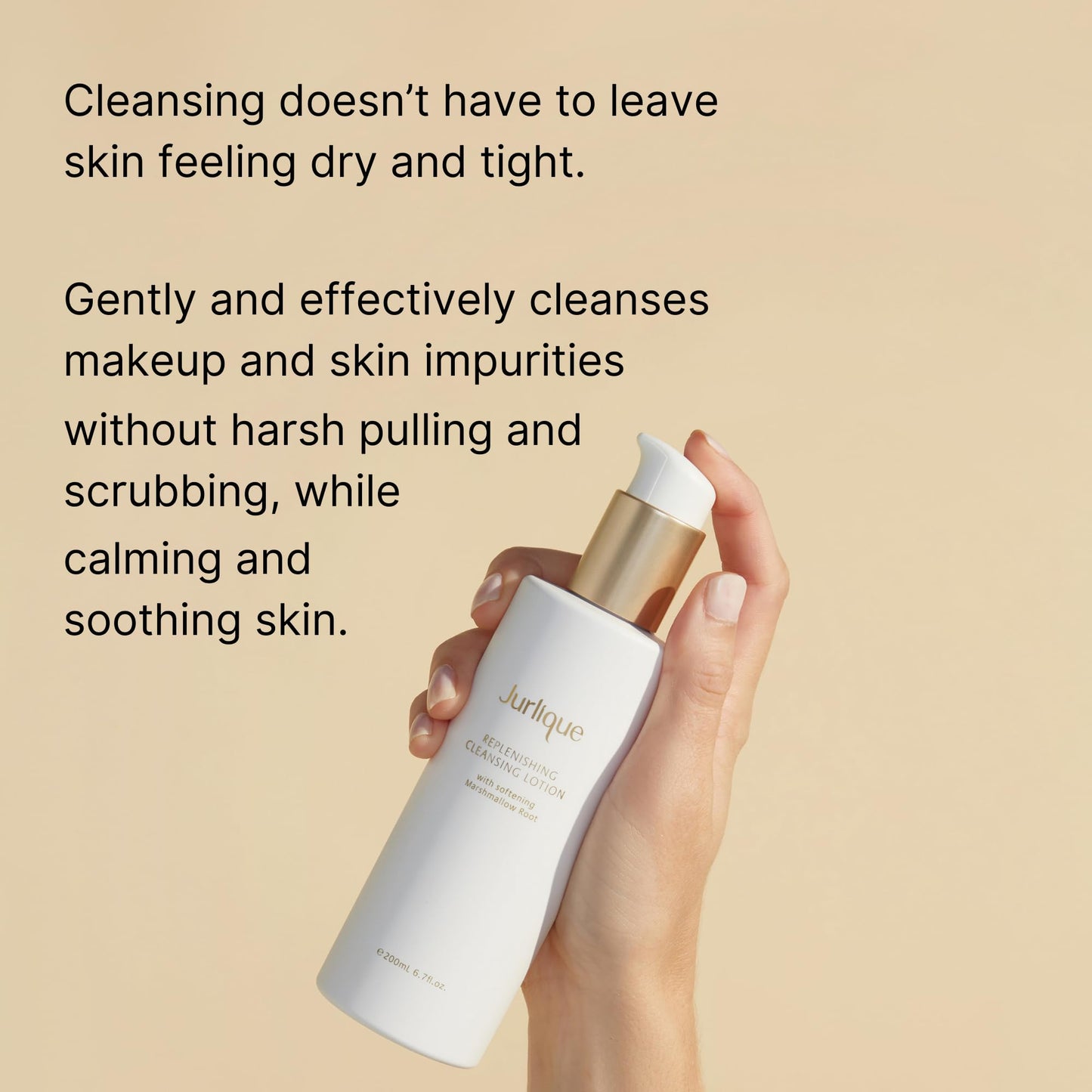 Jurlique Replenishing Cleansing Lotion - 6.76 Fl Oz - Gentle Facial Cleanser & Makeup Remover for Women - For Dry & Sensitive Skin - Nourishing Face Wash - Australian Natural-Based Skincare