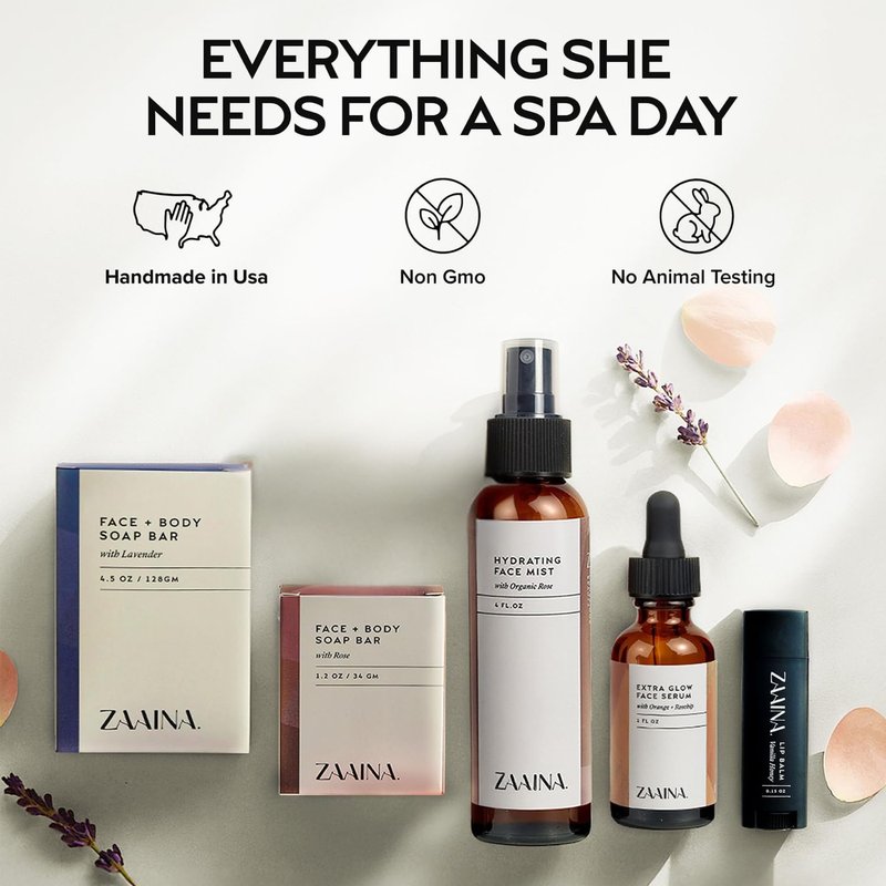 Spa Gift Basket for Women - Relaxing Self-Care Set with Natural Skincare | Perfect Birthday & Mother's Day Gift