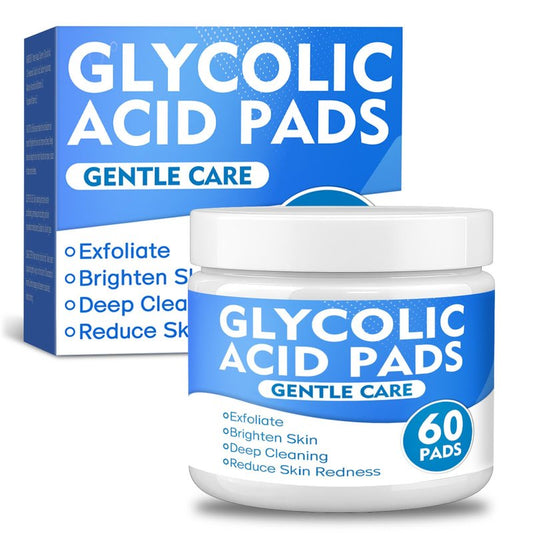 Tiepetly Glycolic Acid Pads (60 Count), 20% Ultra Pure Glycolic + 2% Salicylic Acid, Exfoliating Pads Resurfacing with Vitamin C&E, Deep Cleaning for Face and Body