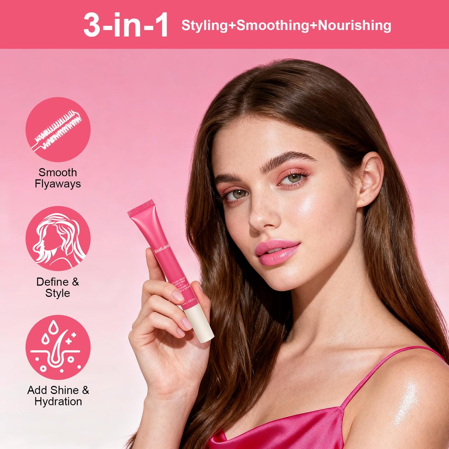 BestLand Hair Finishing Stick, Small Broken Hair Finishing Cream Refreshing Not Greasy Feel Shaping Gel Cream Hair Wax Stick Fixing Bangs Stereotypes Cream