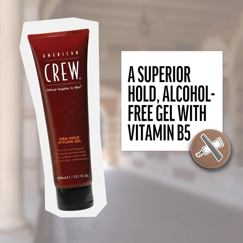 American Crew Hair Styling Gel - Firm Hold, Non-Flaking Formula | 33.8 Fl Oz