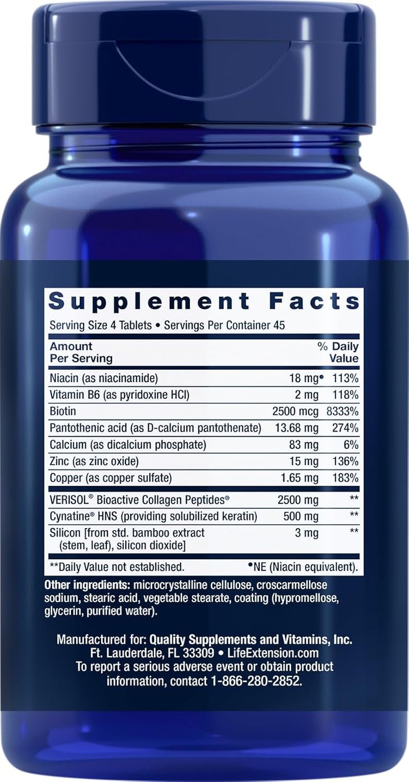 Collagen Plus Formula for Hair, Skin & Nails - 180 Tablets for Enhanced Beauty