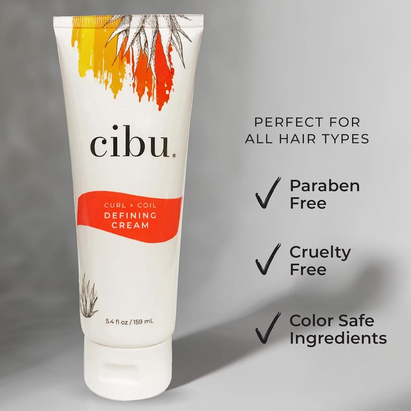 CIBU Curl Defining Cream - Long-Lasting Hold for Wavy & Curly Hair | 5.4 Ounces