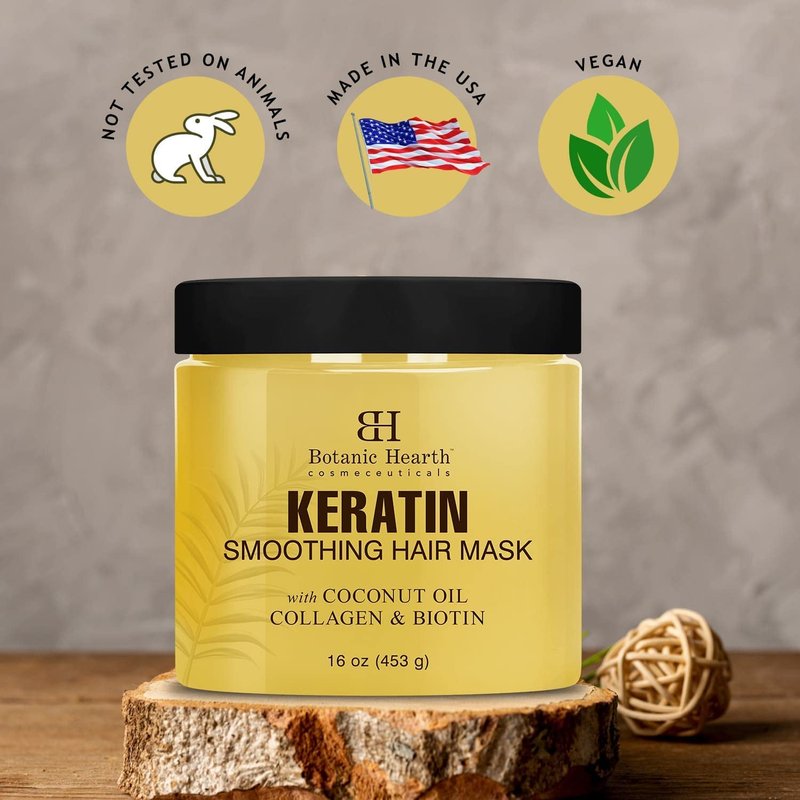 Keratin Hair Mask & Tea Tree Shampoo/Conditioner Set | Nourishing Hair Care Bundle (16 oz Each)