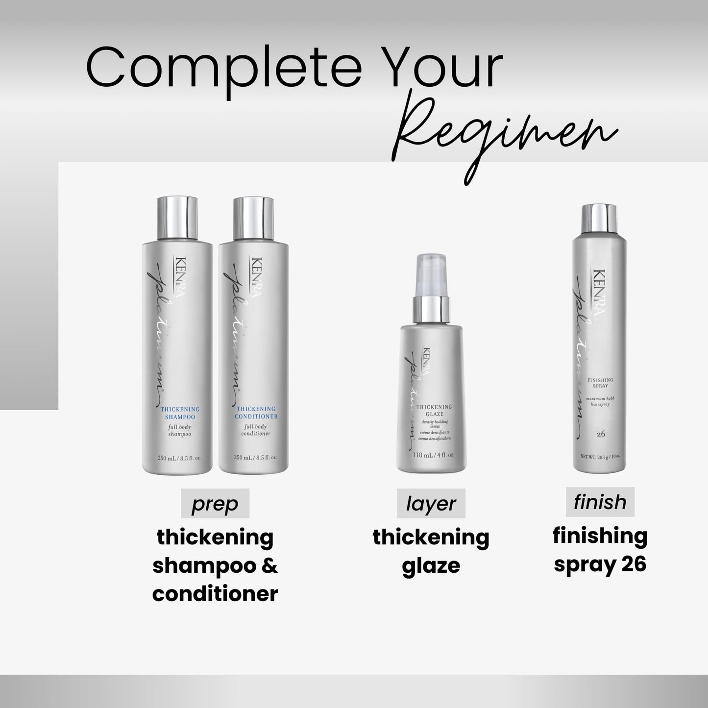 Kenra Professional Platinum Thickening Glaze | Volumizing Styler | Adds Fullness & Body | Lightweight Conditioning | Density Building For Thick, Healthy-Looking Styles | All Hair Types | 4 fl. Oz