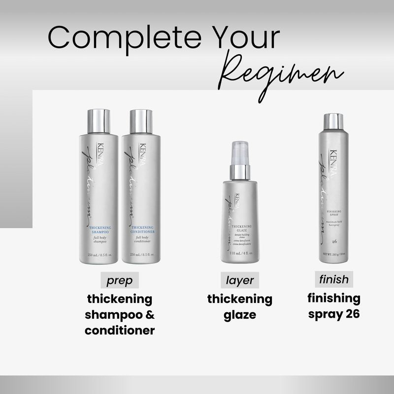 Kenra Professional Platinum Thickening Glaze | Volumizing Styler | Adds Fullness & Body | Lightweight Conditioning | Density Building For Thick, Healthy-Looking Styles | All Hair Types | 4 fl. Oz