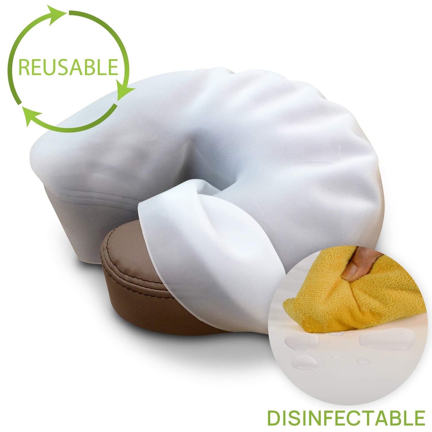 EarthLite Stretch Guard Silicone Face Cradle Cover – Clear, Durable & Hygienic Protection for Massage Tables
