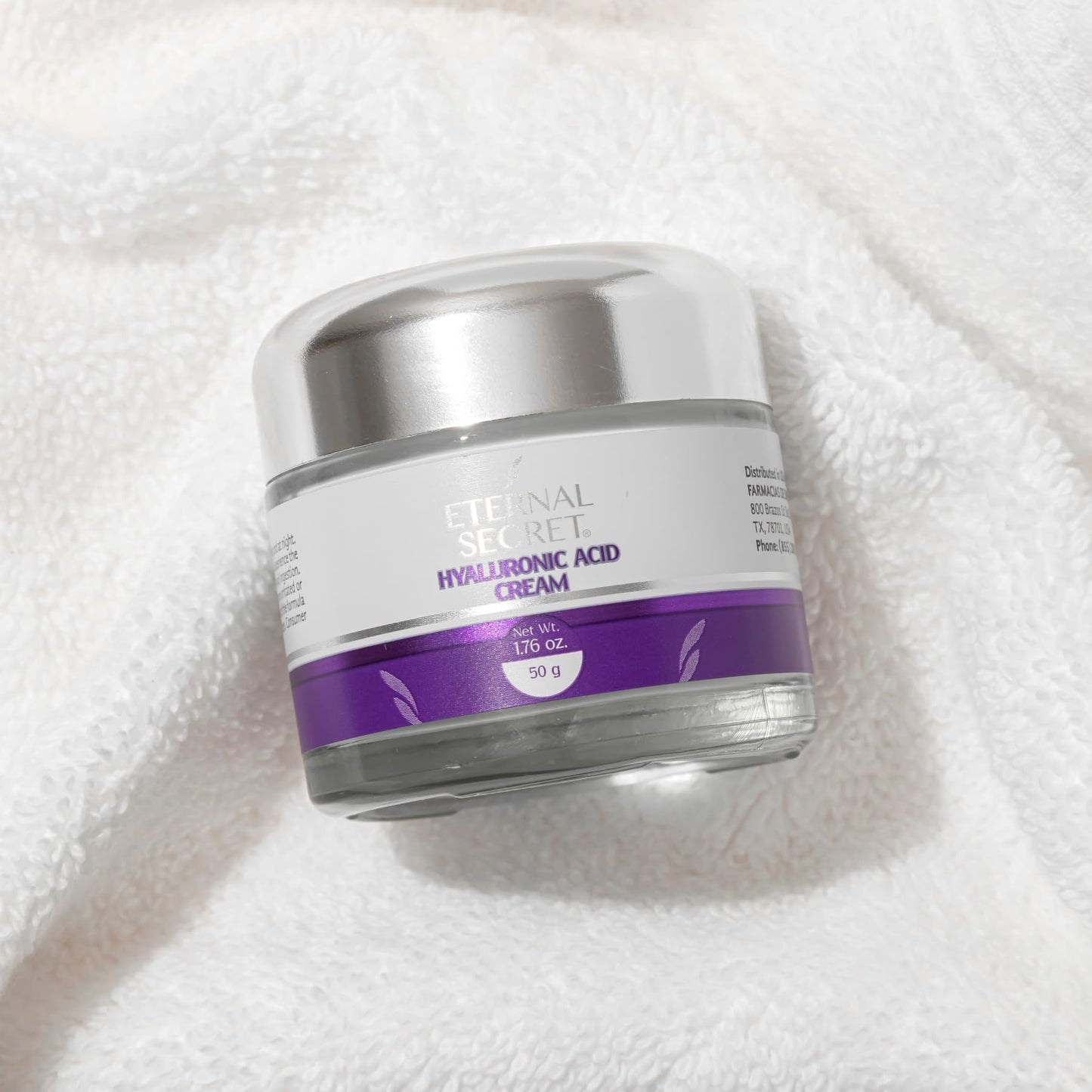 Dr. Simi Eternal Secret Hyaluronic Acid Face Cream | Lightweight Daily Moisturizer, Hydrates, Helps to Smooth Fine Lines | Peptides + Marine Extracts for Plump, Radiant, Healthy-Looking Skin | 50 g
