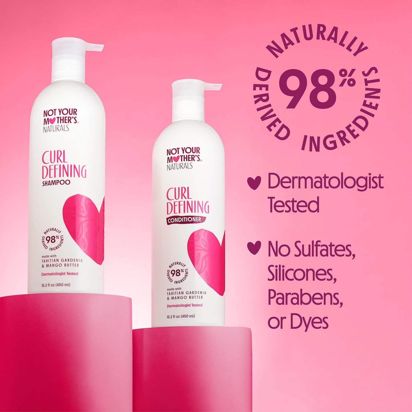 Not Your Mother's Naturals Curl Defining Shampoo and Conditioner Sets - 98% Naturally Derived Ingredients, Sulfate-Free, for All Hair Types