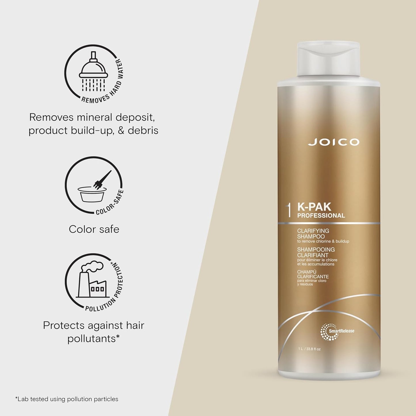 Joico K-PAK Daily Clarifying Shampoo - Remove Chlorine & Buildup | Repair Damaged Hair with Keratin & Guajava Extract