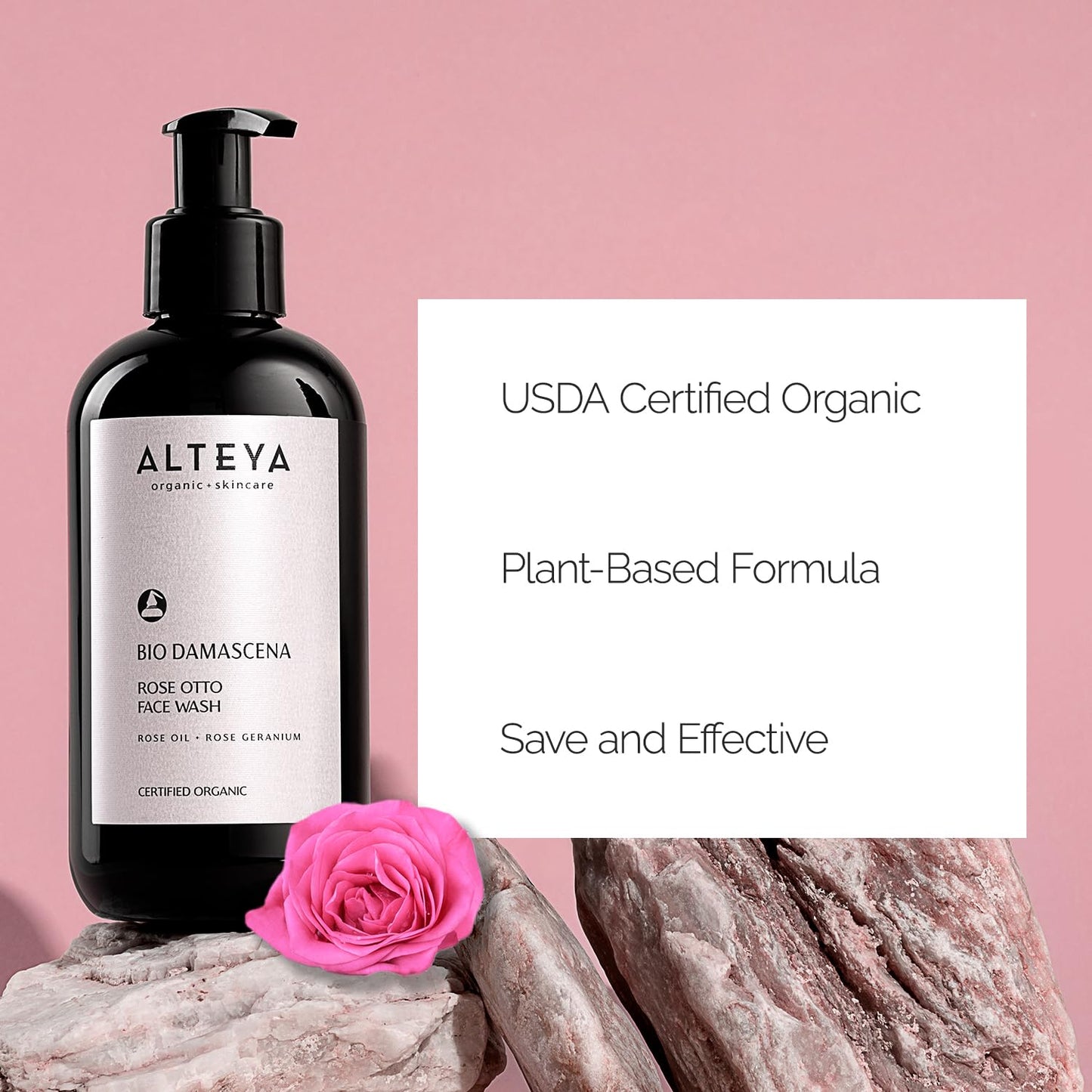 Alteya Organics Face Wash USDA Certified Organic Skin Care 8.5 Fl Oz