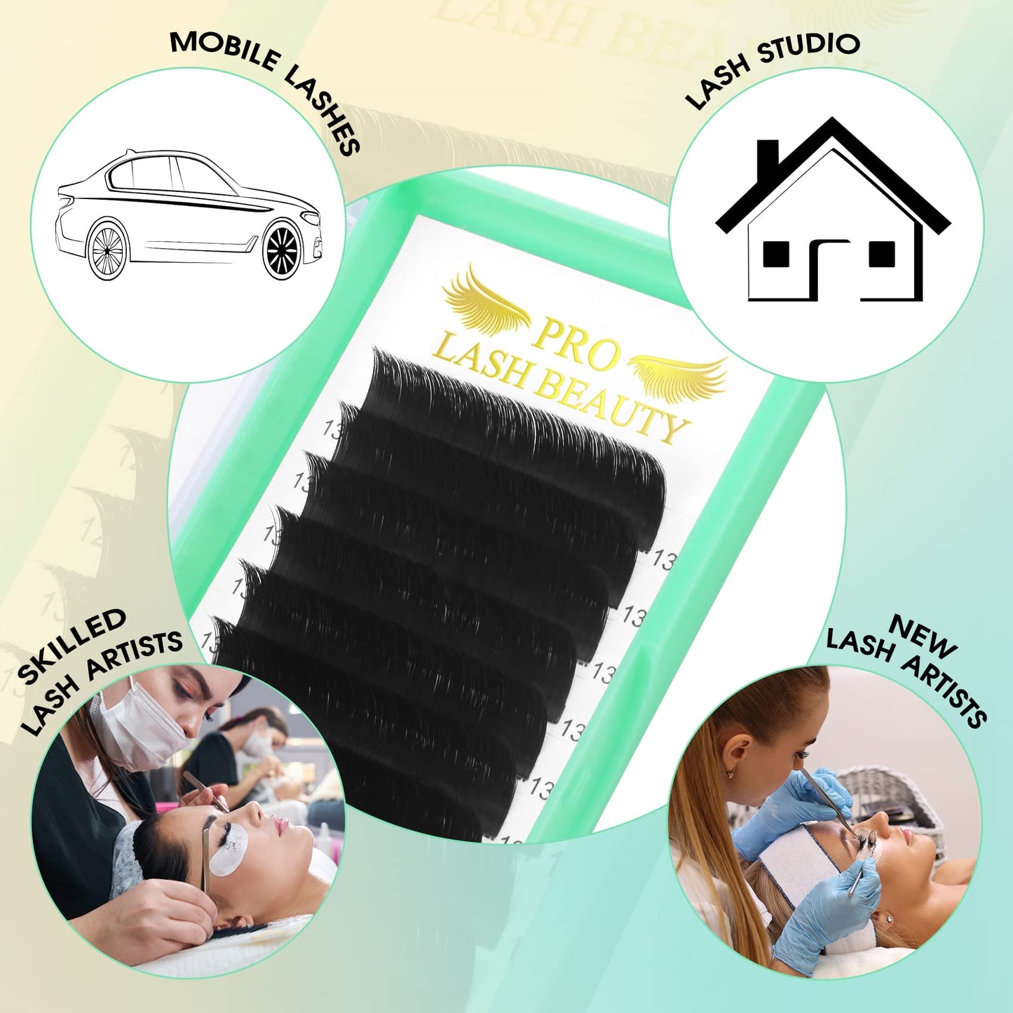 Easy Fan Volume Lashes DD-0.05-16 Flowering Eyelash Extensions Rapid Blooming Lashes 9 to 20 mm Mega Volume Lash Extensions(DD-0.05,16mm)