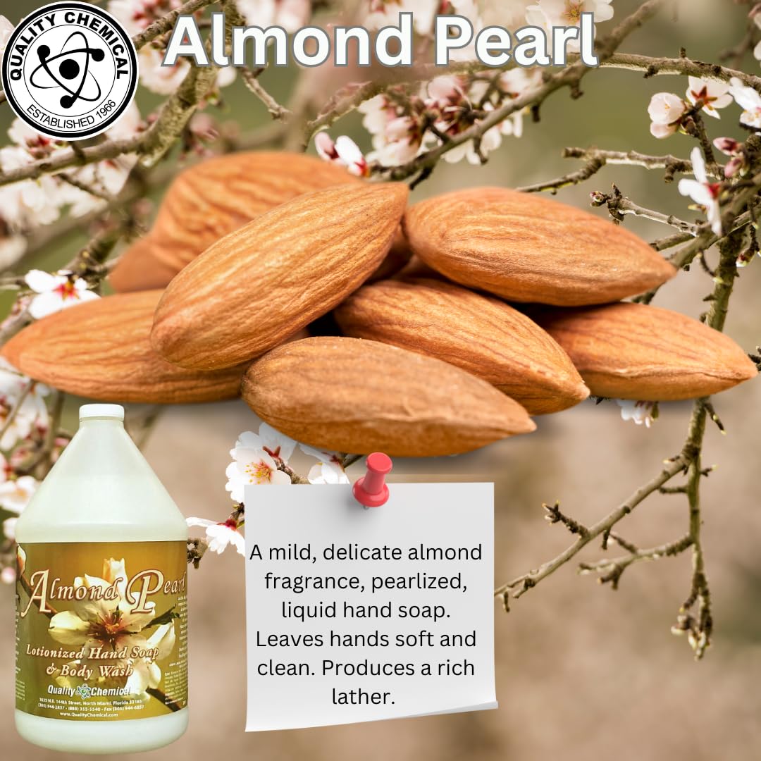 Quality Chemical Almond Pearl Luxury Hand Soap Refill - Liquid Hand Soap Refill - Mild Delicate Almond Fragrance - 128 oz (Pack of 1)