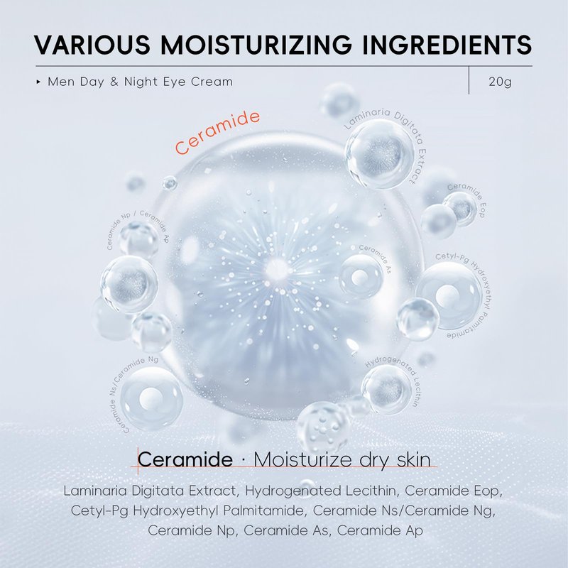 Easilydays Men Revitalizing Eye Cream, Day & Night Refreshing Moisturizing Under Eye Cream with Caffeine, Visibly Firming, Improves Puffy Eyes, Dark Circles and Wrinkles, All Skin Types